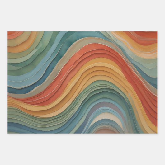 Wasserfarbe Geschenkpapier Set (Vorderseite)