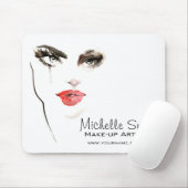 Wasserfarbe-Gesichts-Make-up-Artist-Branding Mousepad (Mit Mouse)