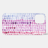 Wasserfarbe gestrichen: Rosa graue Polka Case-Mate iPhone Hülle (Rückseite (Horizontal))