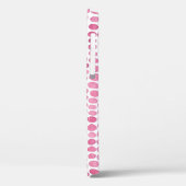 Wasserfarbe gestrichen: Rosa graue Polka Case-Mate iPhone Hülle (Rückseite / Links)