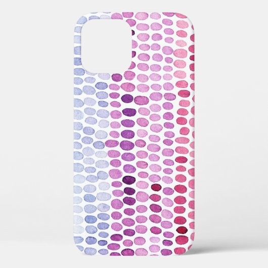 Wasserfarbe gestrichen: Rosa graue Polka Case-Mate iPhone Hülle (Rückseite)