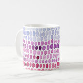 Wasserfarbe gestrichen: Rosa graue Polka Kaffeetasse (Vorderseite Links)