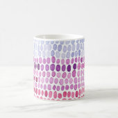 Wasserfarbe gestrichen: Rosa graue Polka Kaffeetasse (Mittel)