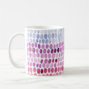 Wasserfarbe gestrichen: Rosa graue Polka Kaffeetasse
