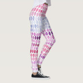 Wasserfarbe gestrichen: Rosa graue Polka Leggings (Rechts)