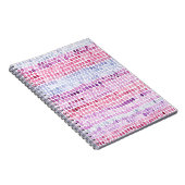 Wasserfarbe gestrichen: Rosa graue Polka Notizblock (Rechte Seite)