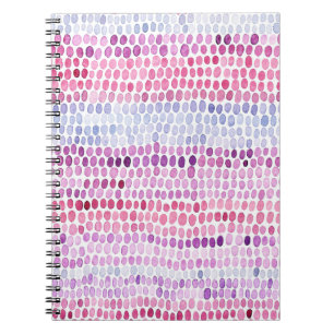 Wasserfarbe gestrichen: Rosa graue Polka Notizblock