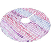 Wasserfarbe gestrichen: Rosa graue Polka Polyester Weihnachtsbaumdecke (Schrägansicht)
