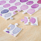 Wasserfarbe gestrichen: Rosa graue Polka Puzzle (Seite)