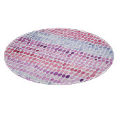 Wasserfarbe gestrichen: Rosa graue Polka Schneidebrett (Ecke)