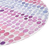 Wasserfarbe gestrichen: Rosa graue Polka Schneidebrett (Ecke)