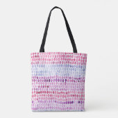 Wasserfarbe gestrichen: Rosa graue Polka Tasche (Rückseite)