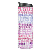 Wasserfarbe gestrichen: Rosa graue Polka Thermosbecher (Nach rechts gedreht)