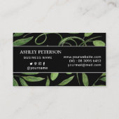 Wasserfarbe Gesunder Gemüsegarten Visitenkarte (Rückseite)