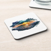 Wasserfarbe Getränkeuntersetzer (Linke Seite)