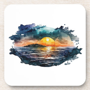 Wasserfarbe Getränkeuntersetzer