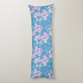 Wasserfarbe gezeichnet Orchidee Seitenschläferkissen (Rückseite (Vertikal))