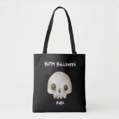 Wasserfarbe Ghost Skeleton Happy Halloween Mama Tasche (Vorderseite)