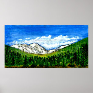 Wasserfarbe Gibney Breckenridge CO 1999art 78x40 Poster