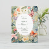 Wasserfarbe gibt er mir Brautparty Einladung (Stehend Vorderseite)
