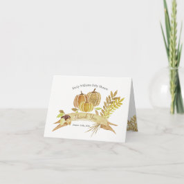 Wasserfarbe Glitzer Pumpkin Danke Karte