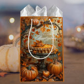 Wasserfarbe glücklich Erntedankend Pumpkin Pie Mittlere Geschenktüte