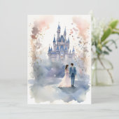 Wasserfarbe glücklich je nach Hochzeit Einladung (Stehend Vorderseite)