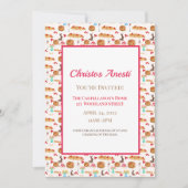 Wasserfarbe glückliche Oster Tsoureki Brot Einladu Einladung (Vorderseite)