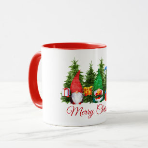 Wasserfarbe Gnomes Frohe Weihnachten Rot Tasse