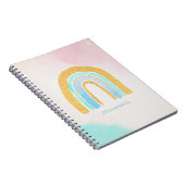 Wasserfarbe Gold Glitzer Rainbow Kissen Notizblock (Rechte Seite)