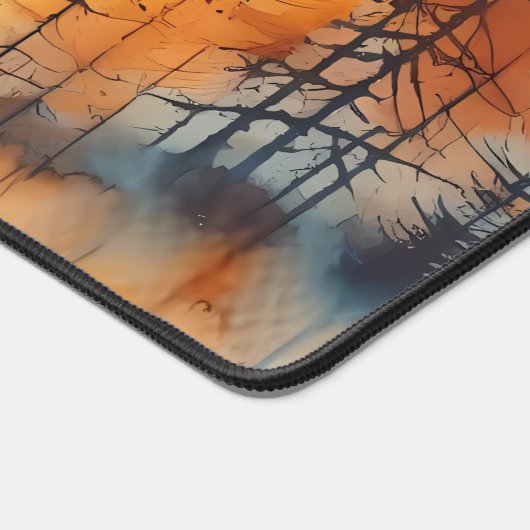 Wasserfarbe Goldene Lärchen und farbenfrohe Täler Schreibtischunterlage (Ecke)