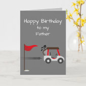 Wasserfarbe Golf Fun Golf Bruder Vater Vater Karte (Gelbe Blume)