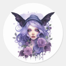 Wasserfarbe Gothic Dark Fairy
