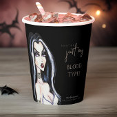 Wasserfarbe Gotische Hexe Halloween Schwarz Pappbecher