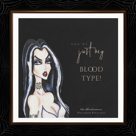 Wasserfarbe Gotische Hexe Halloween Schwarz Serviette