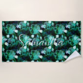 Wasserfarbe Gotische Meerjungfrau Waage Muscheln M Strandtuch (Vorderseite)