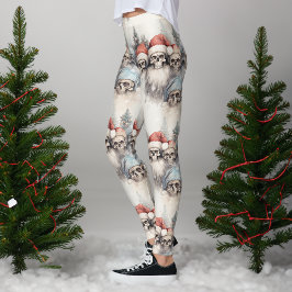 Wasserfarbe Gotische Weihnachtsschnecken in Weihna Leggings