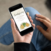 Wasserfarbe Gourds Erntedank Abendessen Einladung