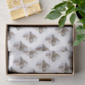 Wasserfarbe Grau Vogelwelt Kunst Seidenpapier (Geschenk)