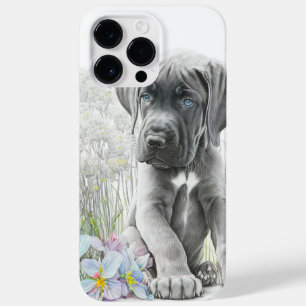 WASSERFARBE GRAU WEISS GROSSER DANE PUPPY HUND Case-Mate iPhone 14 PRO MAX HÜLLE