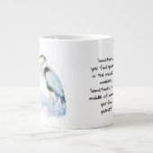 Wasserfarbe Große Blaue Herde Inspiration Zitat Jumbo-Tasse (Vorderseite)
