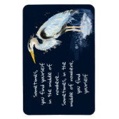 Wasserfarbe Große Blaue Herde Inspiration Zitat Magnet (Vertikal)