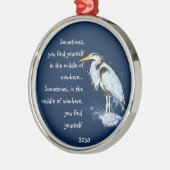 Wasserfarbe Große Blaue Herde Inspiration Zitat Ornament Aus Metall (Links)