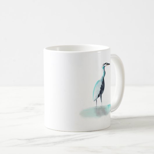 Wasserfarbe Große Blaue Herde Tasse (VorderseiteRechts)