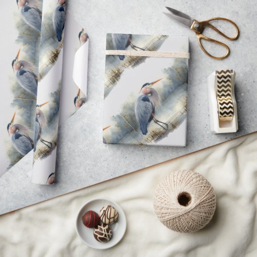 Wasserfarbe Große Blauen Steinbock Geschenkpapier (Kunsthandwerk)