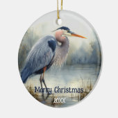 Wasserfarbe Große Blauen Steinbock Keramik Ornament (Links)