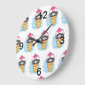 Wasserfarbe Große Wanduhr (Winkel)