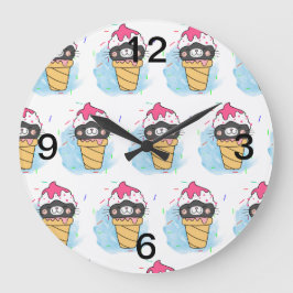 Wasserfarbe Große Wanduhr