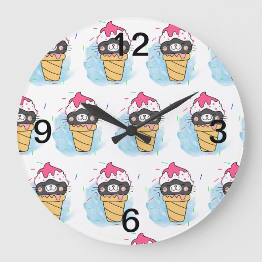 Wasserfarbe Große Wanduhr (Vorderseite)