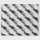 Wasserfarbe Großer Dan Hund Tier Geschenkpapier (Flach)